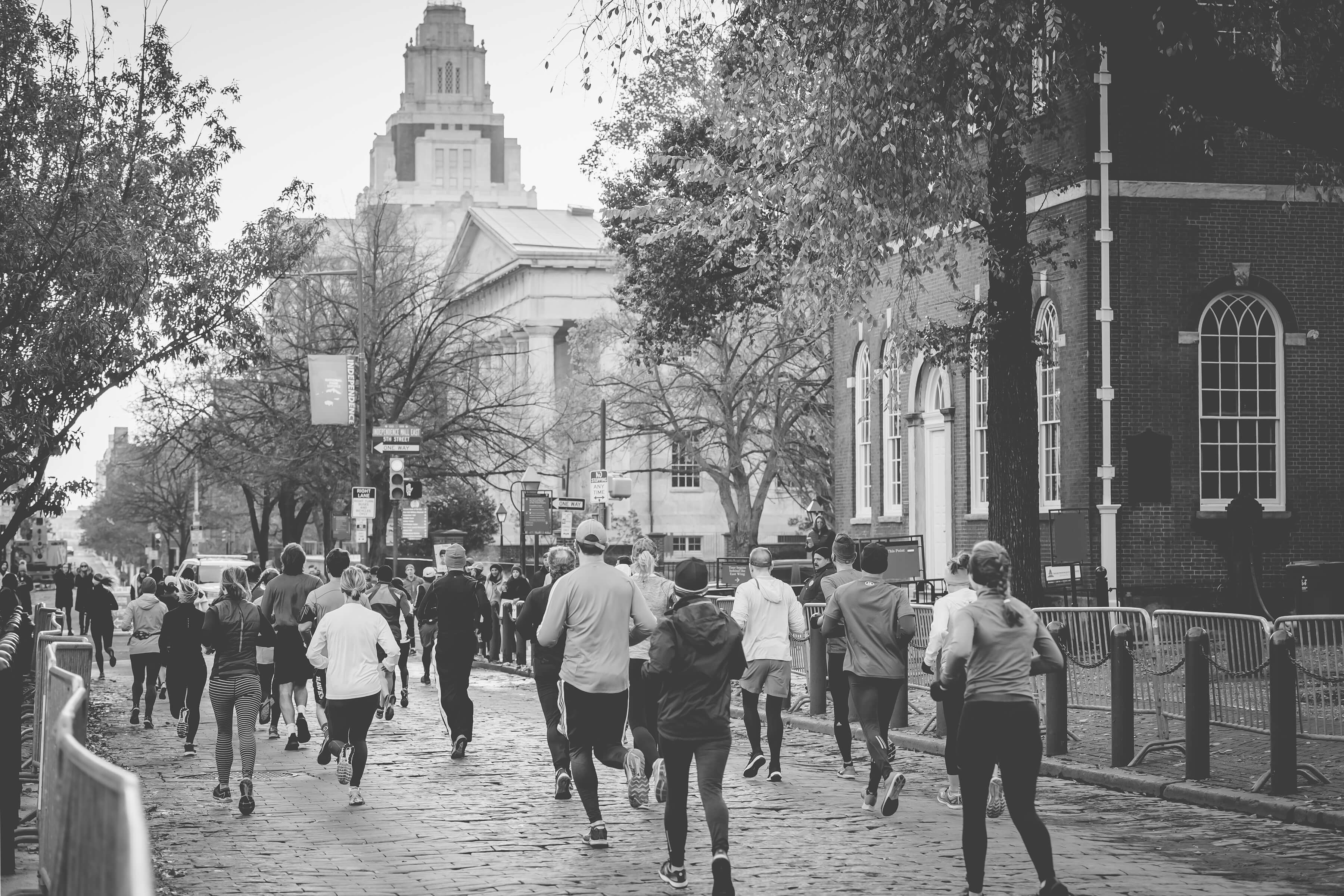 People Running in a City