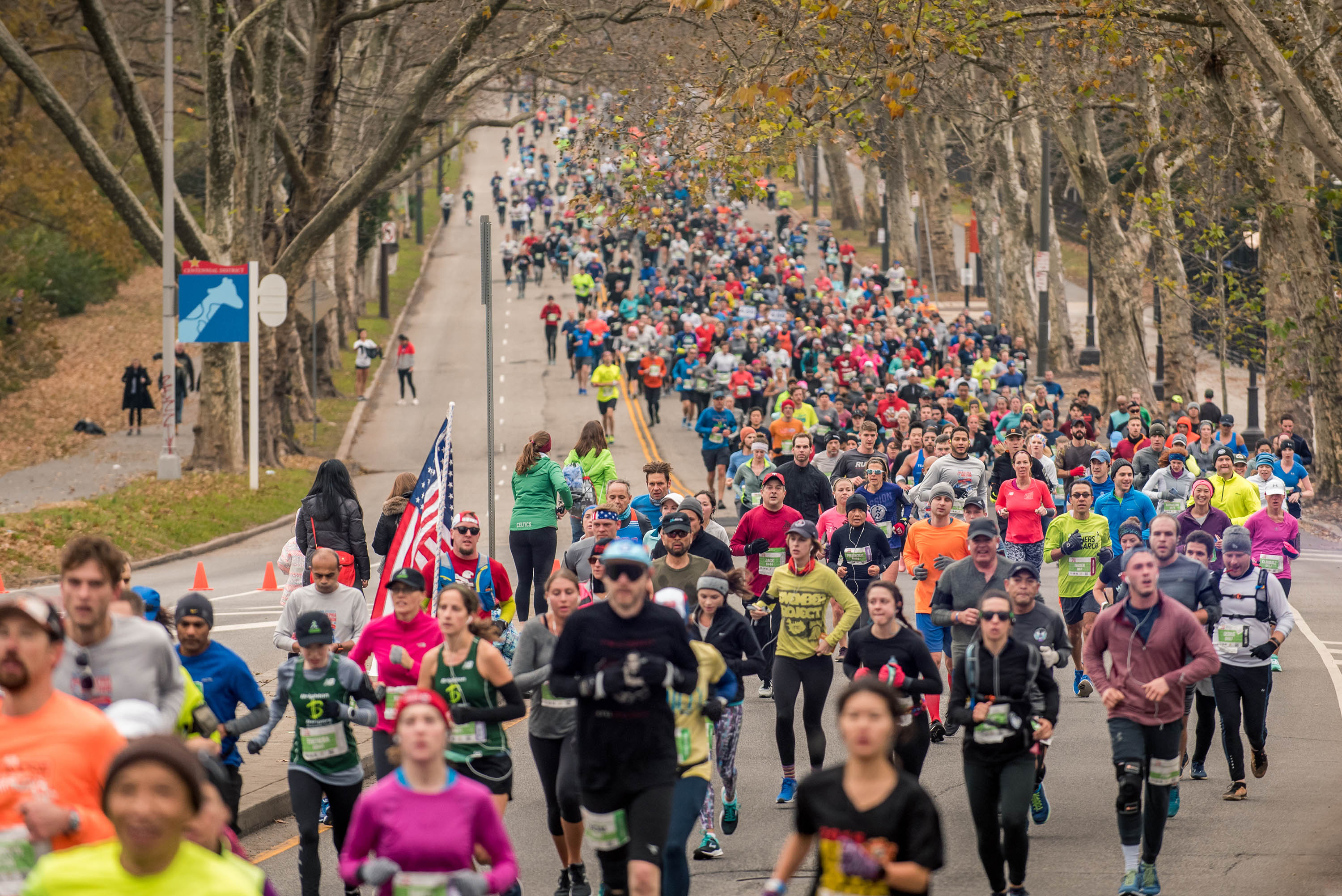 Large Group of Marathon Runners