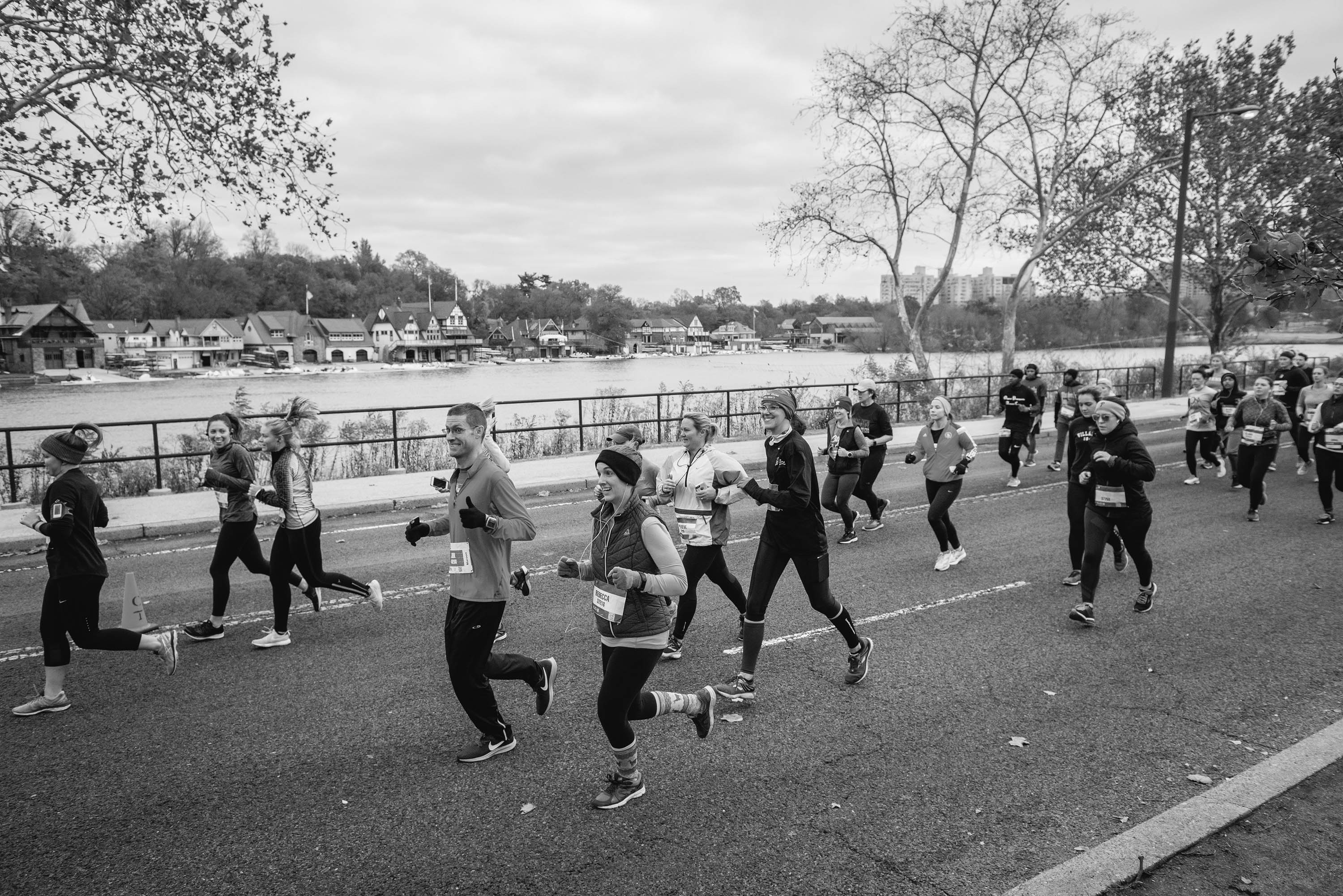 People Running in a Marathon